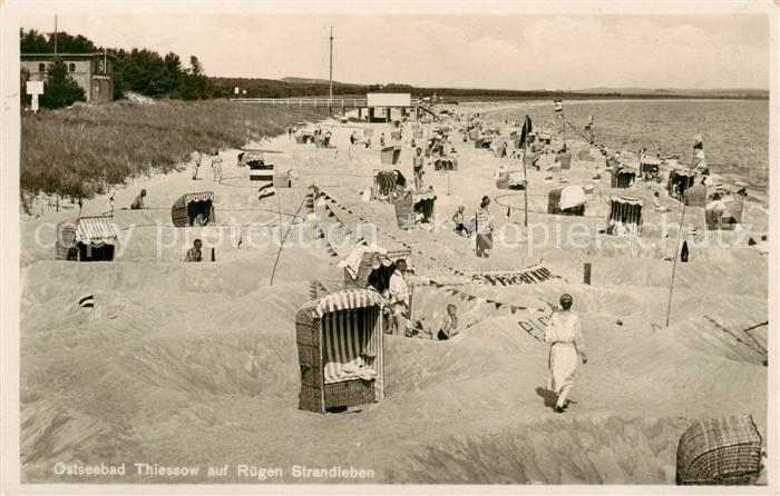 Thiessow Ostseebad Ruegen Strandleben