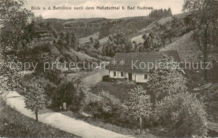 Bad Kudowa Kudowa-Zdroj Niederschlesien PL Blick von der Bahnlinie ins Hallatsch