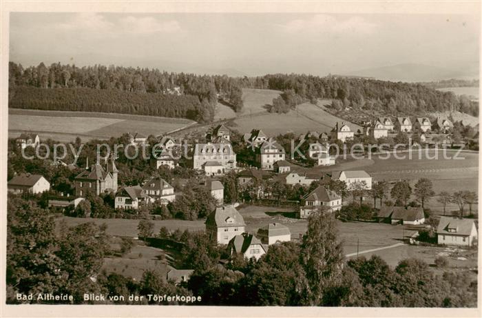 Bad Altheide Polanica-Zdrój Blick von der Toepferkoppe