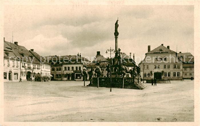Deutsch-Gabel Jablonne Podjestedi CZ Marktplatz Brunnen