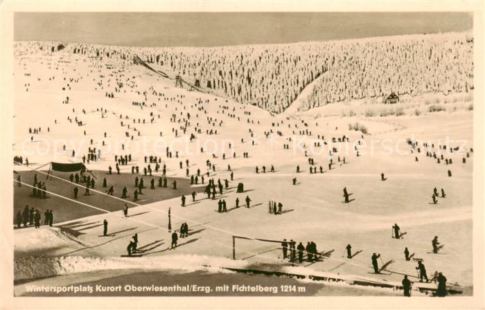 Oberwiesenthal Erzgebirge Wintersportgebiet mit Fichtelberg