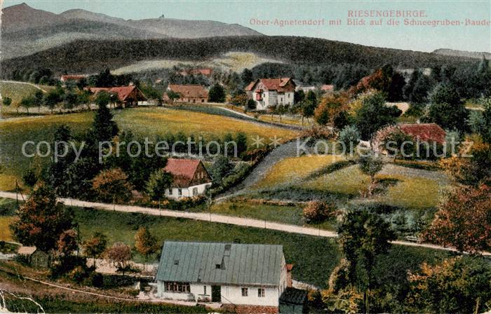 Ober-Agnetendorf  Jagniatkow Jelenia Gora Riesengebirge PL mit Blick auf die Sch