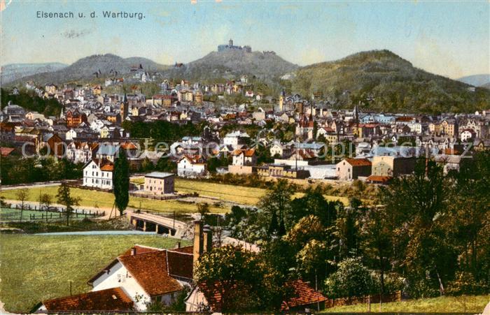 EISENACH Thueringen Panorama mit der Wartburg