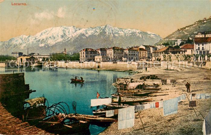 Locarno Lago Maggiore TI Strandpartie Panorama