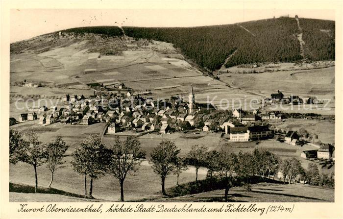 Oberwiesenthal Erzgebirge Panorama mit Fichtelberg