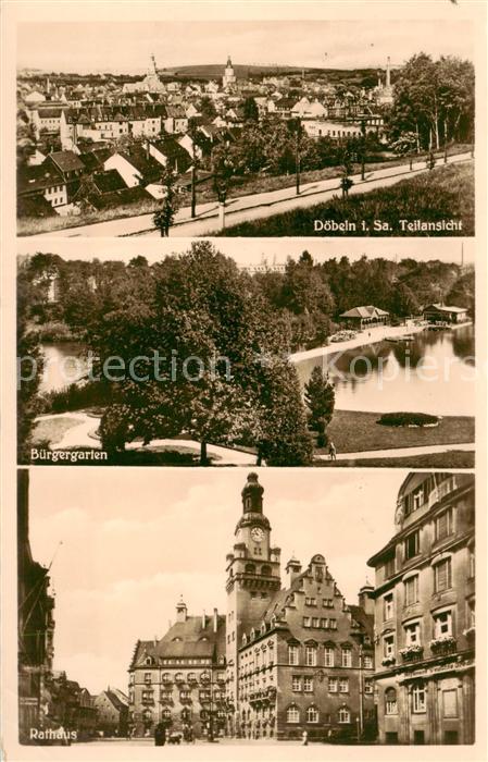 Doebeln Panorama Buergergarten Rathaus
