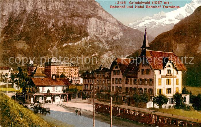 Grindelwald Bahnhof und Hotel Bahnhof Terminus