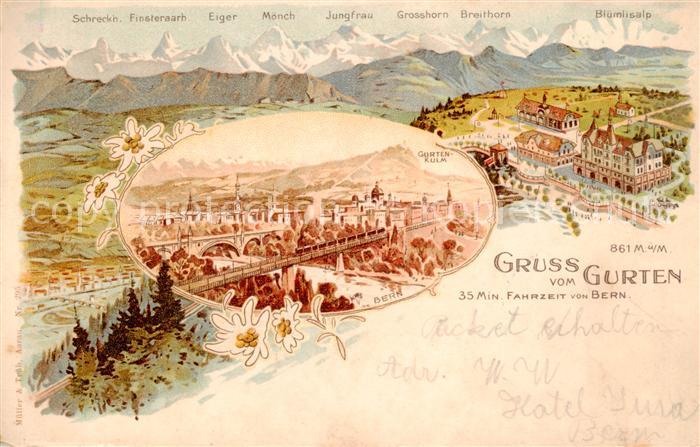 Gurten Bern BE Panorama mit Gurten Kulm