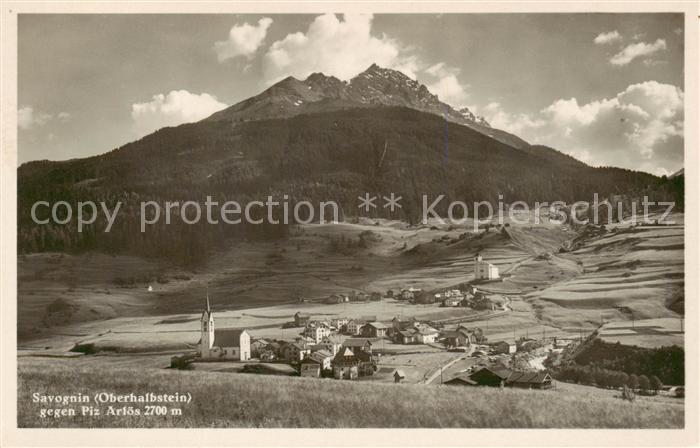 Savognin Savognino GR mit Piz Arloes