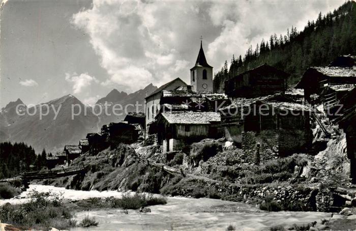 Blatten VS im Loetschental mit Rothoerner und der Lonza