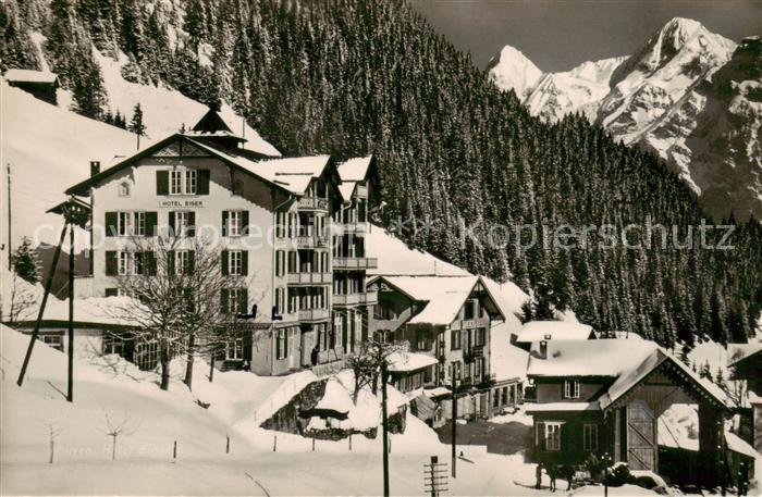 Muerren BE Hotel Eiger mit Eiger und Moench