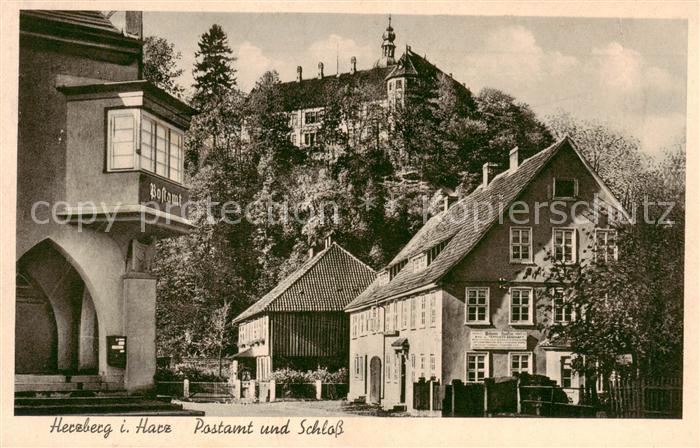 Herzberg Harz Postamt und Schloss