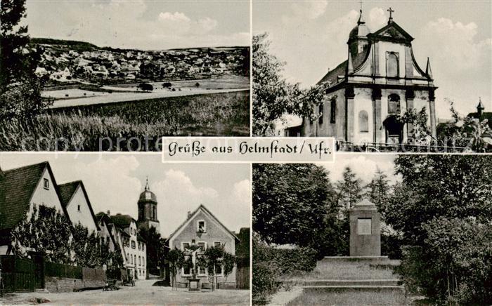 Helmstadt Unterfranken Panorama Kirche Denkmal