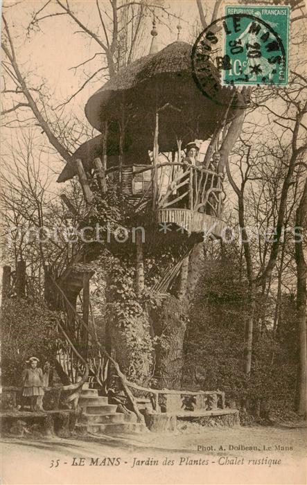 Le Mans Sarthe Jardin des Plantes Chalet rustique