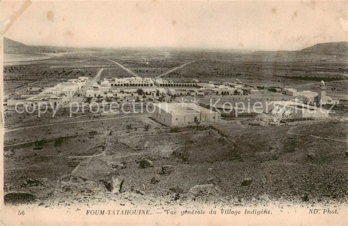 Foum-Tatahouine Tunesie Vue generale du Village Indigene
