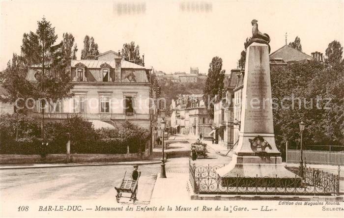 Bar-le-Duc 55 Monument des Enfants de la Meuse et Rue de la Gare