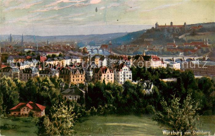 WueRZBURG Bayern Blick vom Steinberg