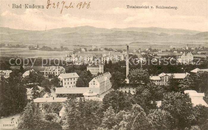 Bad Kudowa Kudowa-Zdroj Niederschlesien PL Panorama vom Schlossberg