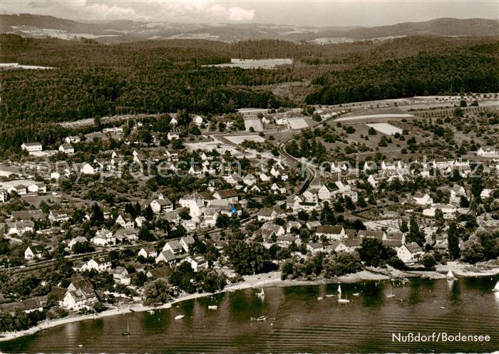 Nussdorf ueberlingen Fliegeraufnahme mit Bodensee