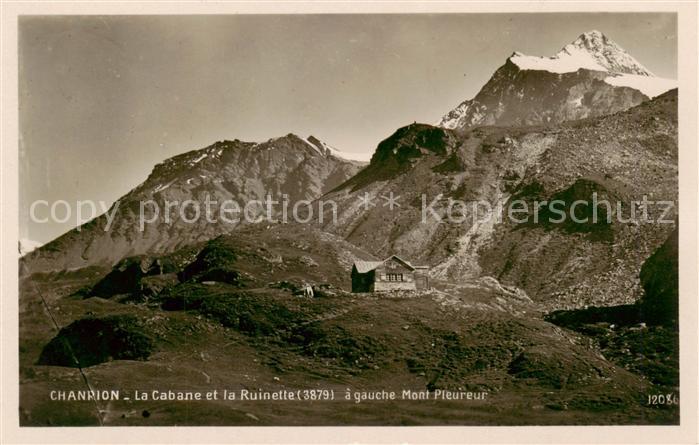 Chanrion Cabane de VS La Cabane et la Ruinette Mont Pleureur Alpes Vaudoises