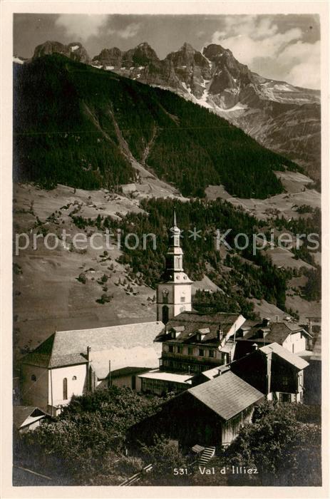 Val-d Illiez VS Village Eglise Alpes Valoises