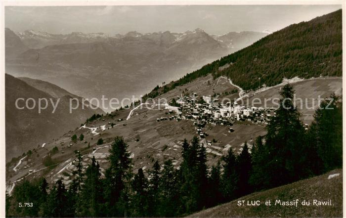 St Luc VS Panorama Massif du Rawil Alpes Valoises