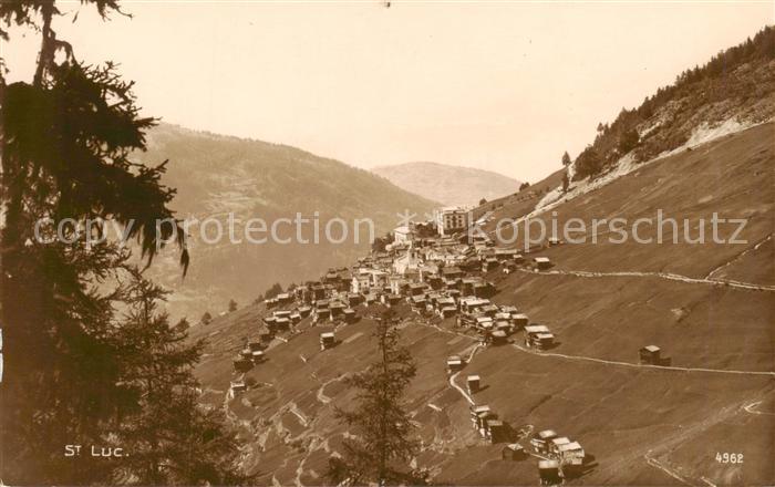 St Luc VS Panorama Bergdorf Walliser Alpen