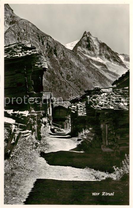 Zinal VS Motiv Bergdorf Walliser Alpen