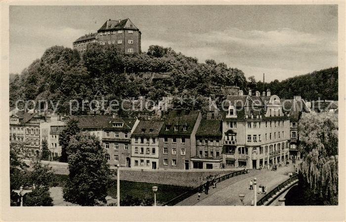 Greiz Thueringen Blick zum Schloss