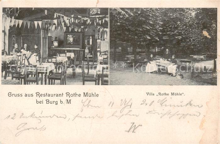 Burg Magdeburg Restaurant Rothe Muehle Gartenterrasse