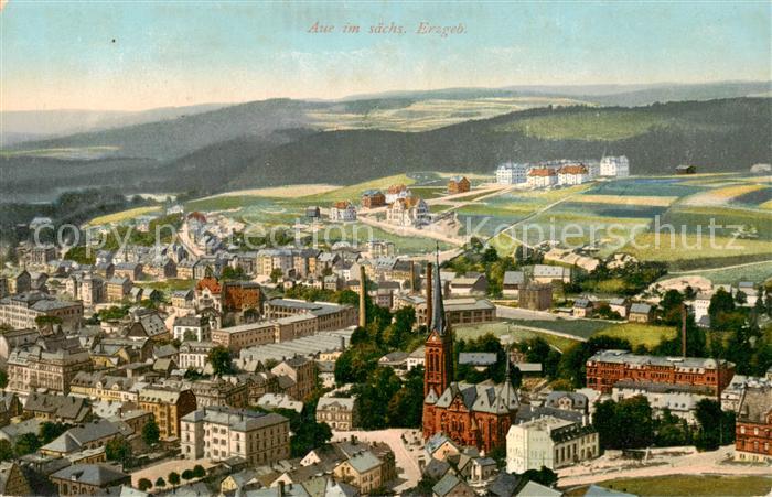 Aue Erzgebirge Panorama