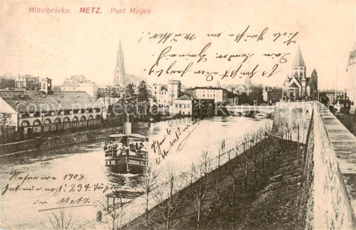 Metz  57 Moselle Mittelbruecke