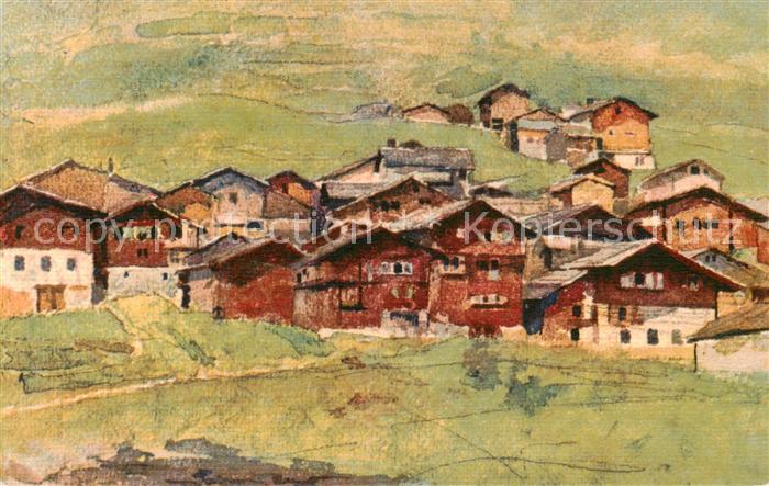 Loueche-les-Bains  Leukerbad VS Motiv Kuenstlerkarte