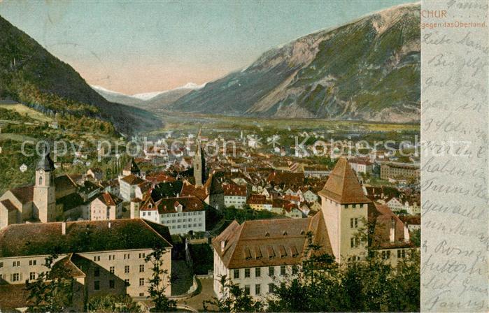 Chur GR Panorama mit Oberland