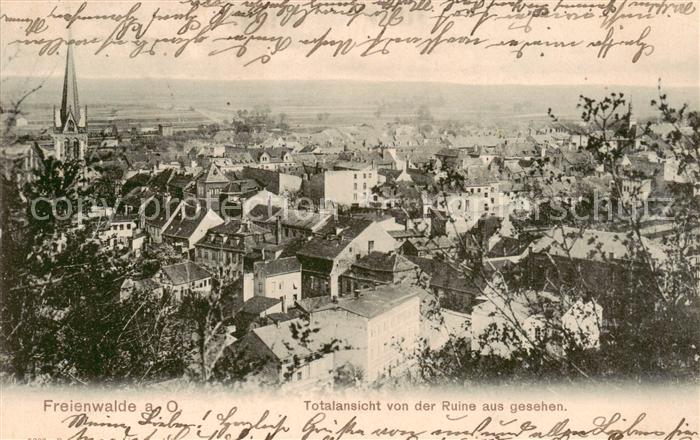 Freienwalde Bad Blick von der Ruine