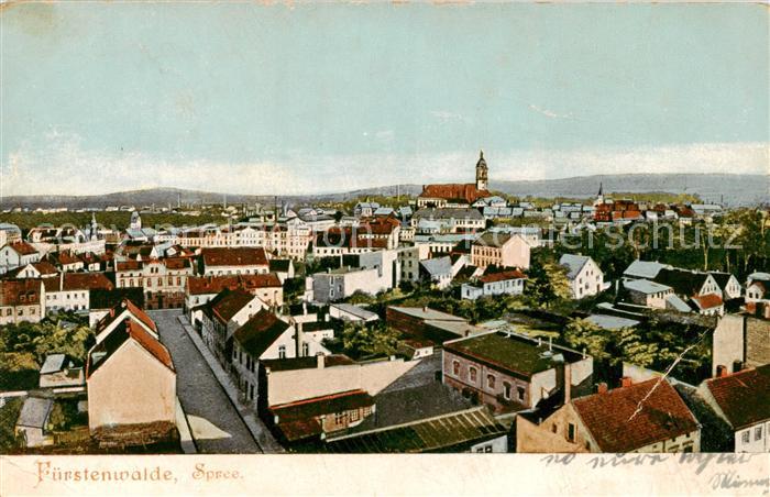 Fuerstenwalde Spree Panorama Blick ueber die Stadt