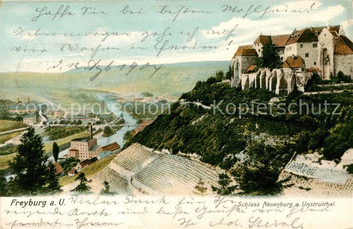 Freyburg Unstrut Schloss Neuenburg und Unstruttal
