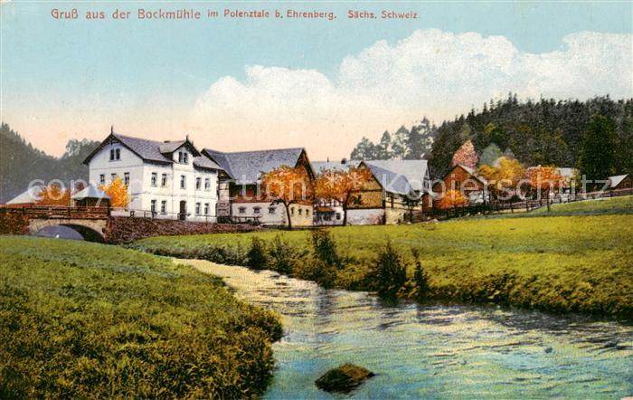 Polenztal Polenzthal Hohnstein Bockmuehle Panorama