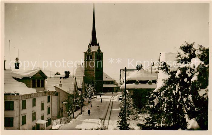 Teufen AR Ortsansicht mit Kirche