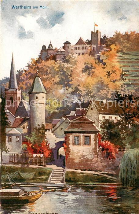 Wertheim Main Ortsmotiv Kuenstlerkarte