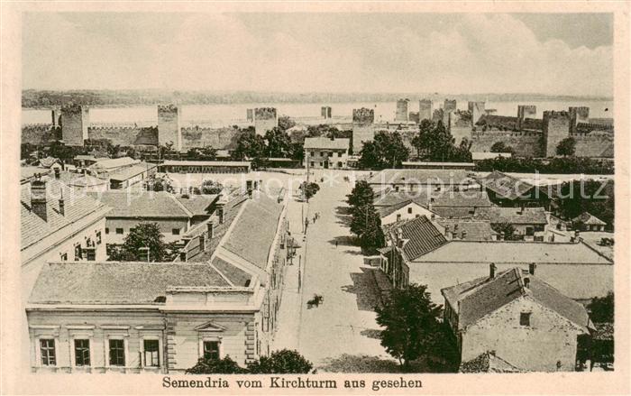 Semendria Smederevo Jezava Podunavlje Serbija Blick vom Kirchturm