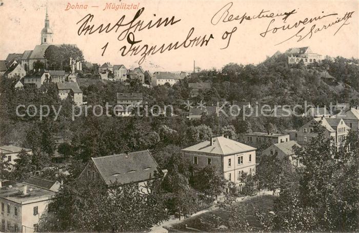 Dohna Sachsen Mueglitztal Panorama