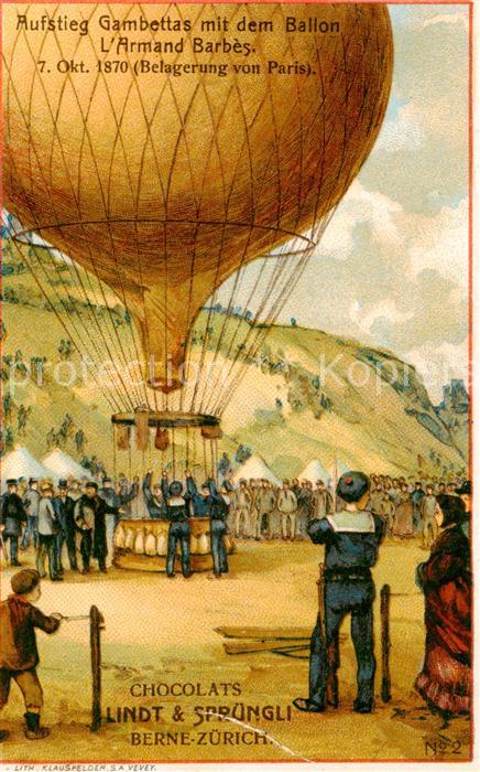 Paris 75 Aufstieg Gambettas mit dem Ballon L’Armand Barbes am 7ten Oktober 1870