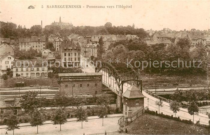 Sarreguemines 57 Moselle Panorama vers l Hopital