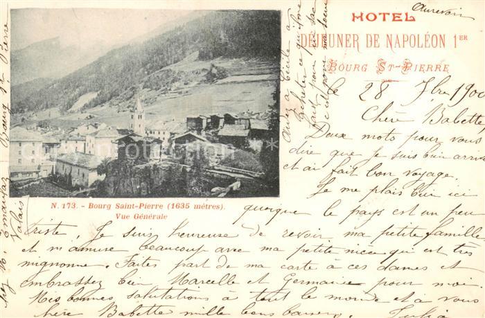 Bourg Saint Pierre Vue generale