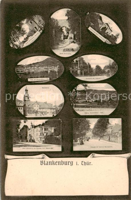 Blankenburg Thueringen Ruine Greifenstein Kapelle Ortsblick Bahnhofstrasse Posta