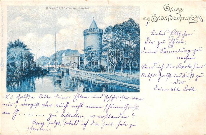 Brandenburg  Havel Steinthorthurm und Bruecke