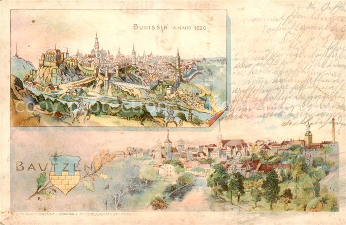 Bautzen Sachsen Budissin anno 1620 Panorama