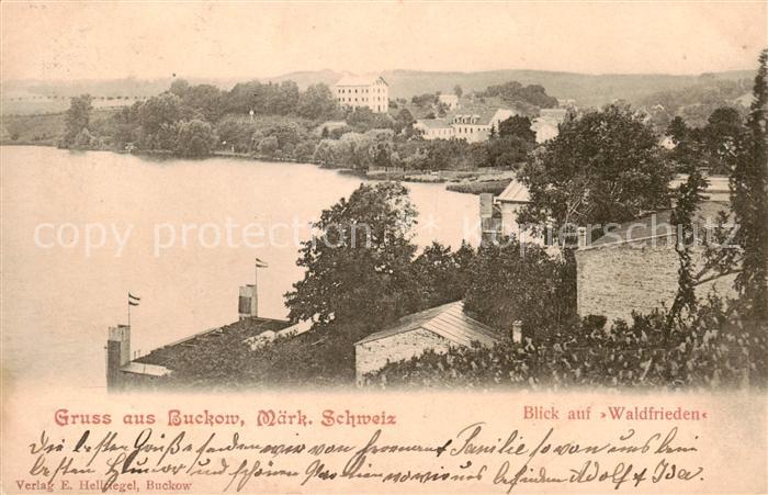 Buckow Maerkische Schweiz Blick auf Waldfrieden