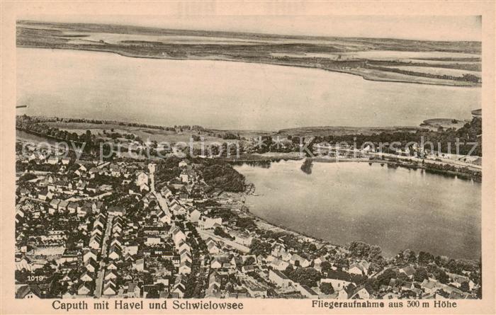 Caputh Schwielowsee Fliegeraufnahme mit Havel und Restaurant Schwielowsee